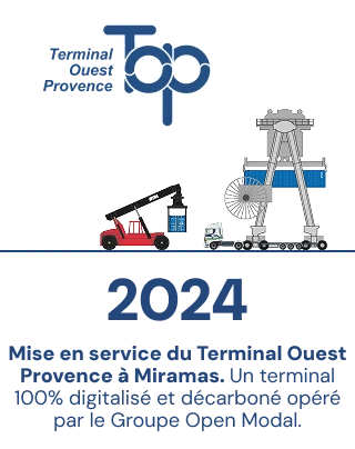 2024 – Ouverture du terminal Ouest Provence, premier terminal 100 % décarboné et électrique.